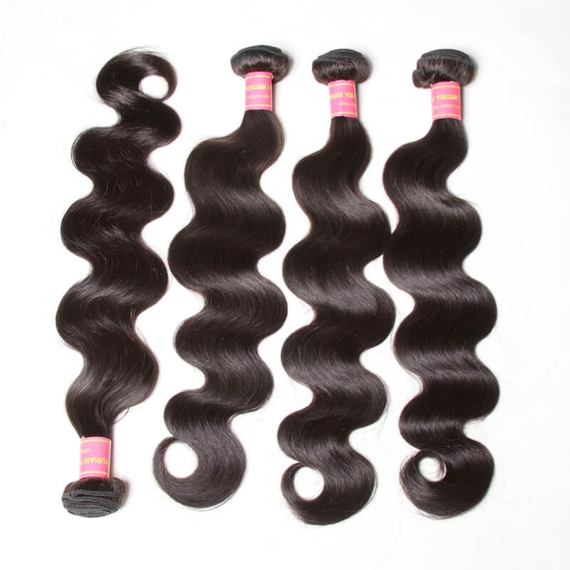 Idolra Soft Brazilian Virgin Hair Body Wave 4 Bundles Natural Human Hair Weave For Sale